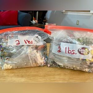4 lbs total of fun,  beads & charms and who knows what to find!